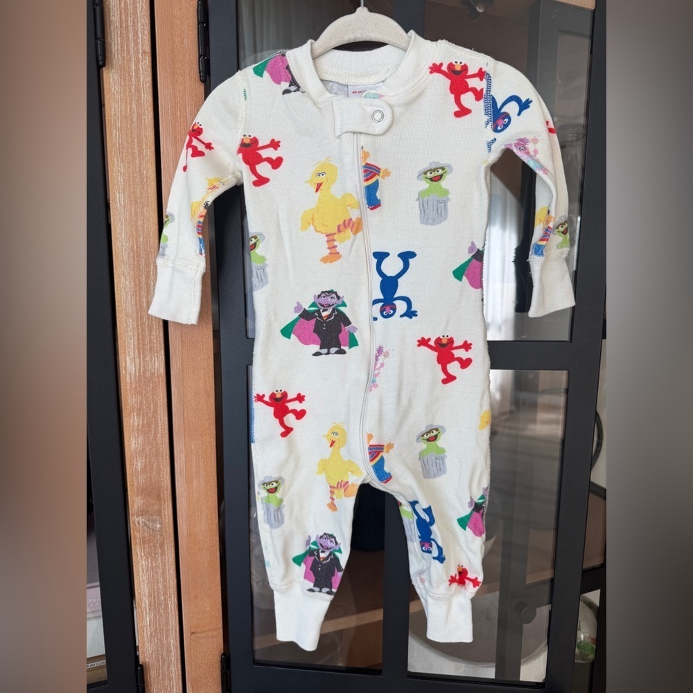 Hanna Andersson Sesame Street zippy footies playsuit coverall baby elmo abby